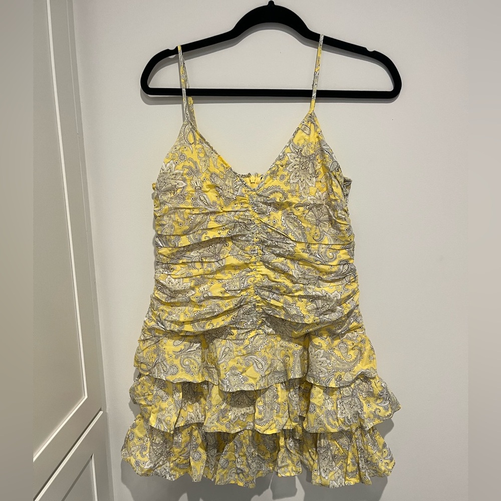 NWT H&M Yellow Paisley Summer Dress